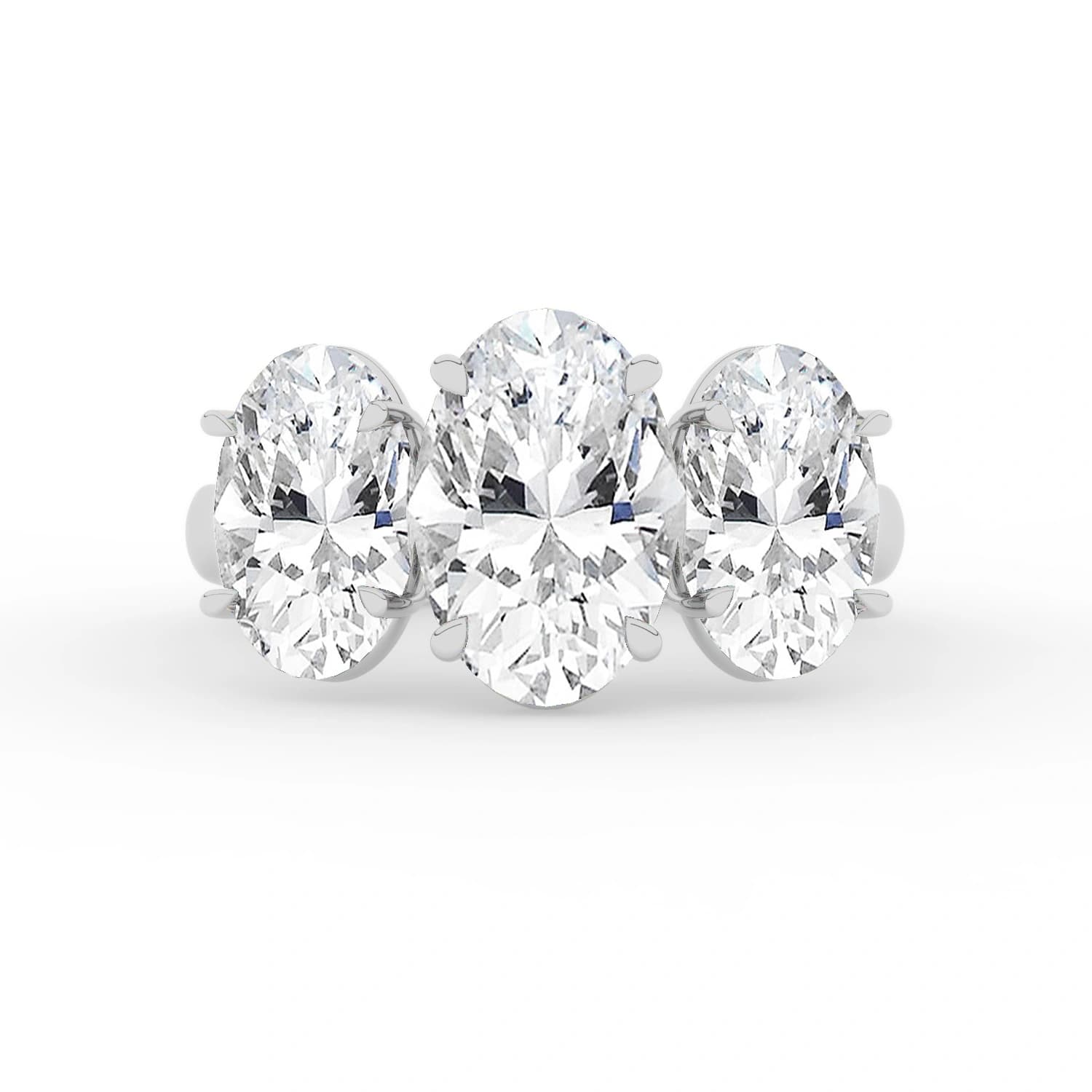 Natural Engagement Ring in White Gold (Oval)